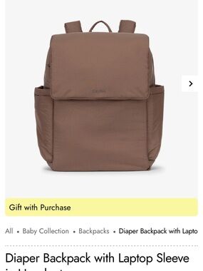 Calpak Brown Padded Diaper Backpack